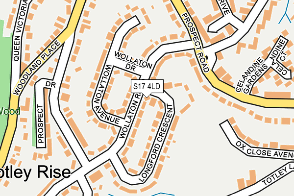 S17 4LD map - OS OpenMap – Local (Ordnance Survey)