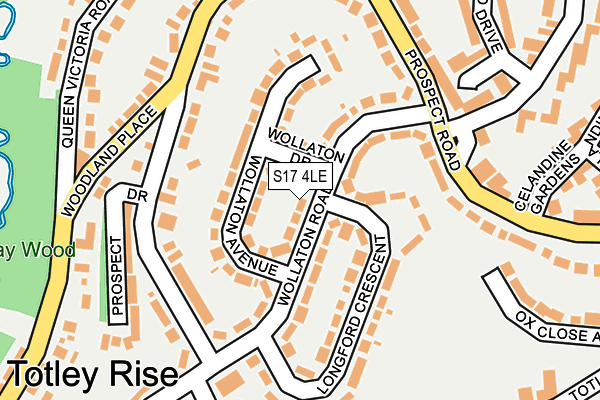 S17 4LE map - OS OpenMap – Local (Ordnance Survey)