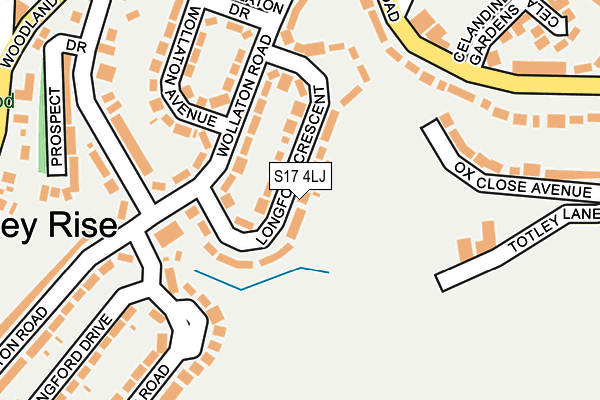 S17 4LJ map - OS OpenMap – Local (Ordnance Survey)