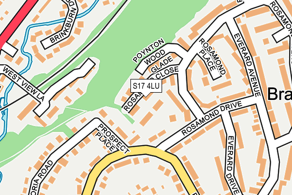 S17 4LU map - OS OpenMap – Local (Ordnance Survey)
