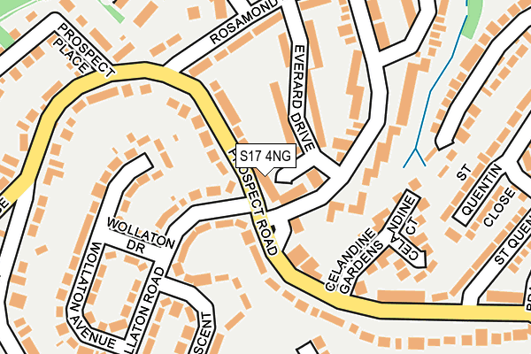 S17 4NG map - OS OpenMap – Local (Ordnance Survey)