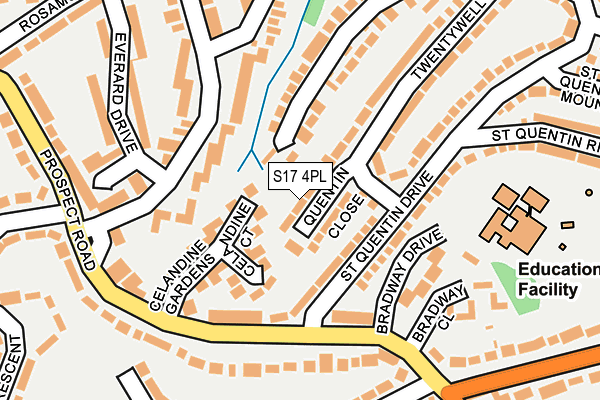S17 4PL map - OS OpenMap – Local (Ordnance Survey)