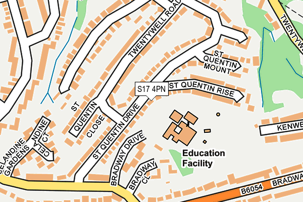 S17 4PN map - OS OpenMap – Local (Ordnance Survey)