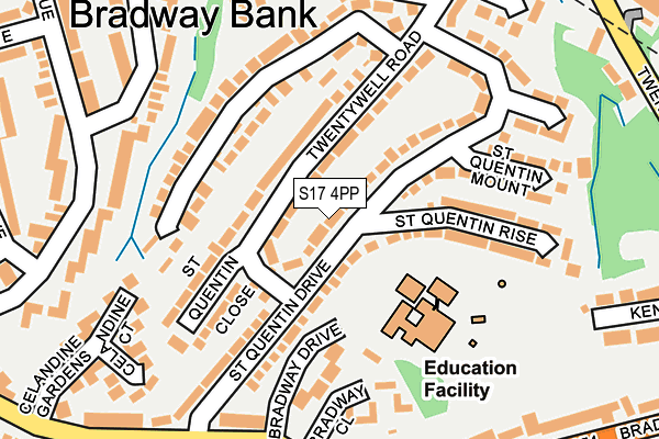 S17 4PP map - OS OpenMap – Local (Ordnance Survey)