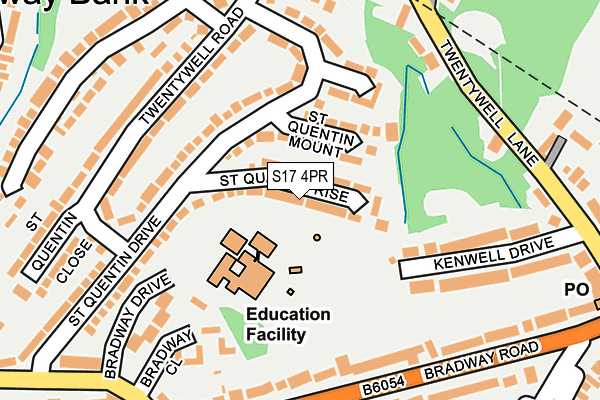 S17 4PR map - OS OpenMap – Local (Ordnance Survey)