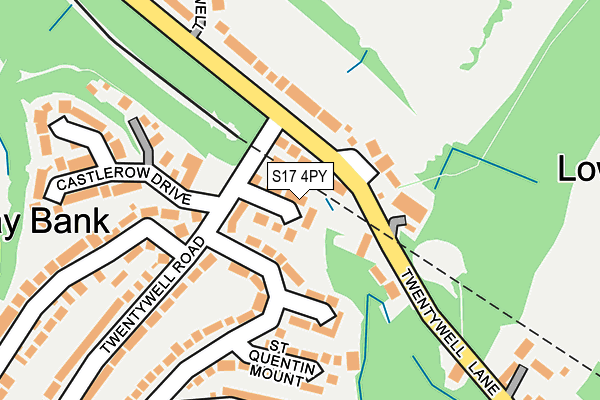 S17 4PY map - OS OpenMap – Local (Ordnance Survey)