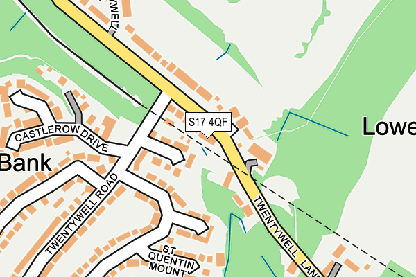 S17 4QF map - OS OpenMap – Local (Ordnance Survey)