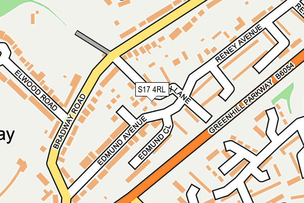 S17 4RL map - OS OpenMap – Local (Ordnance Survey)