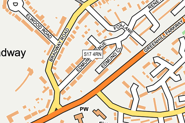 S17 4RN map - OS OpenMap – Local (Ordnance Survey)