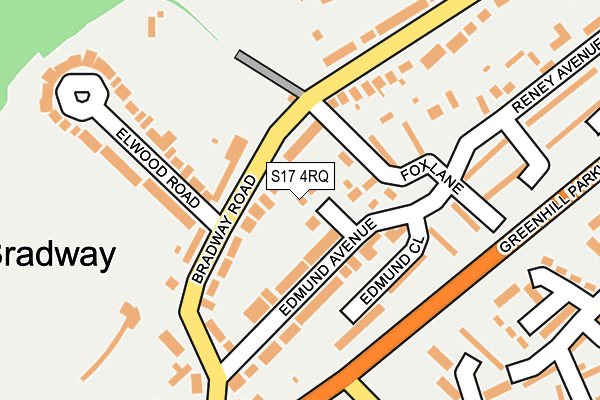 S17 4RQ map - OS OpenMap – Local (Ordnance Survey)