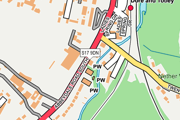 S17 9DN map - OS OpenMap – Local (Ordnance Survey)