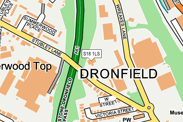 S18 1LS map - OS OpenMap – Local (Ordnance Survey)