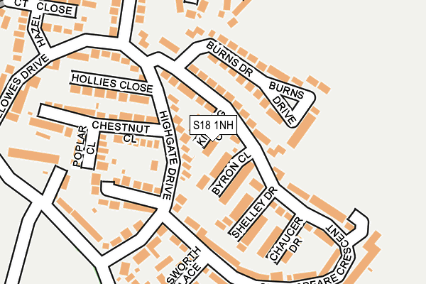 S18 1NH map - OS OpenMap – Local (Ordnance Survey)