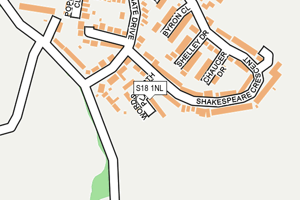 S18 1NL map - OS OpenMap – Local (Ordnance Survey)