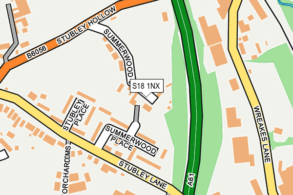 S18 1NX map - OS OpenMap – Local (Ordnance Survey)