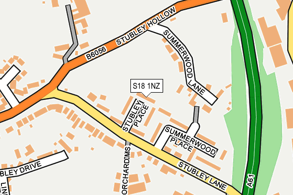 S18 1NZ map - OS OpenMap – Local (Ordnance Survey)