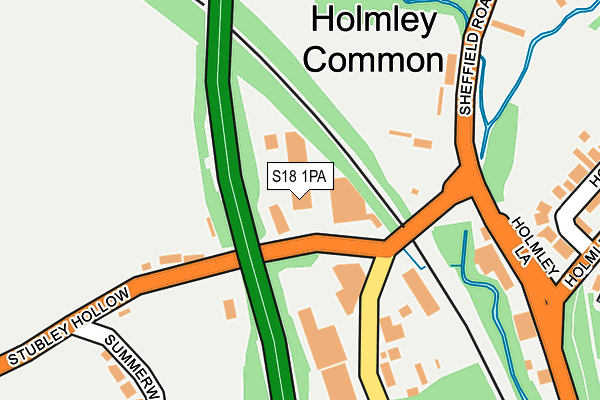 S18 1PA map - OS OpenMap – Local (Ordnance Survey)