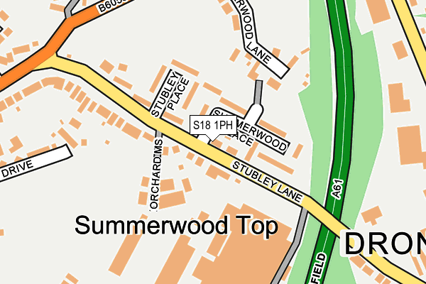 S18 1PH map - OS OpenMap – Local (Ordnance Survey)