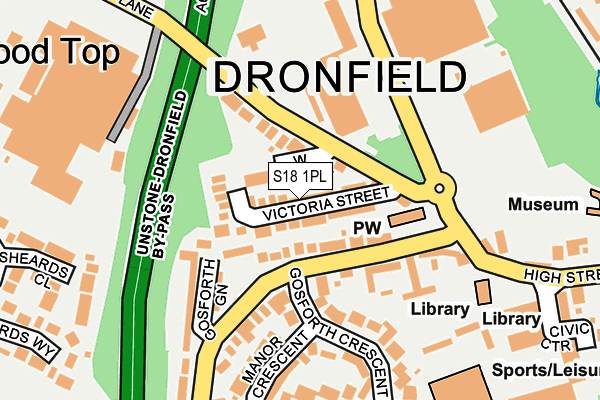 S18 1PL map - OS OpenMap – Local (Ordnance Survey)