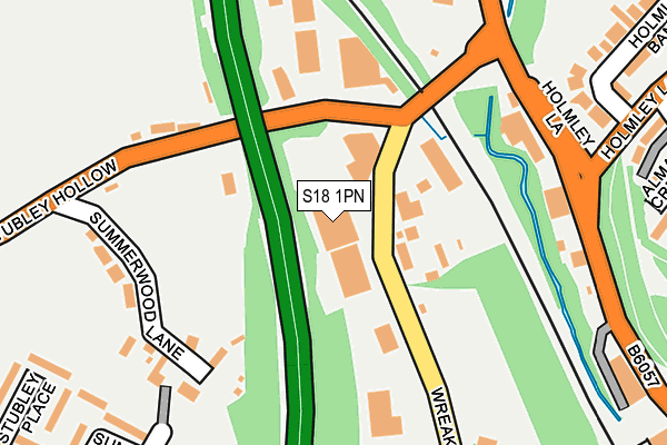 S18 1PN map - OS OpenMap – Local (Ordnance Survey)