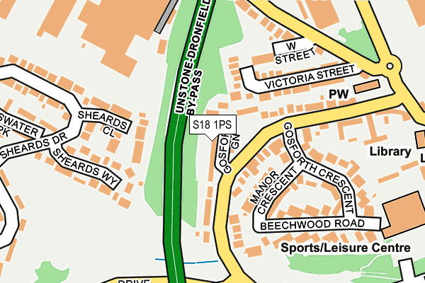 S18 1PS map - OS OpenMap – Local (Ordnance Survey)