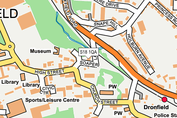 S18 1QA map - OS OpenMap – Local (Ordnance Survey)