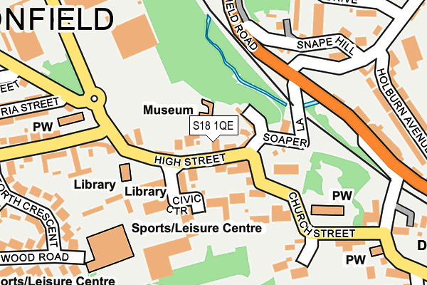 S18 1QE map - OS OpenMap – Local (Ordnance Survey)