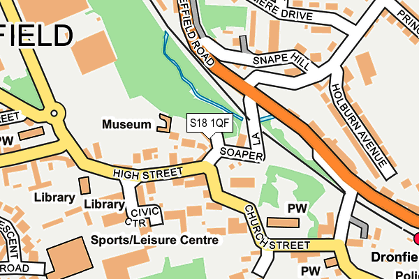 S18 1QF map - OS OpenMap – Local (Ordnance Survey)