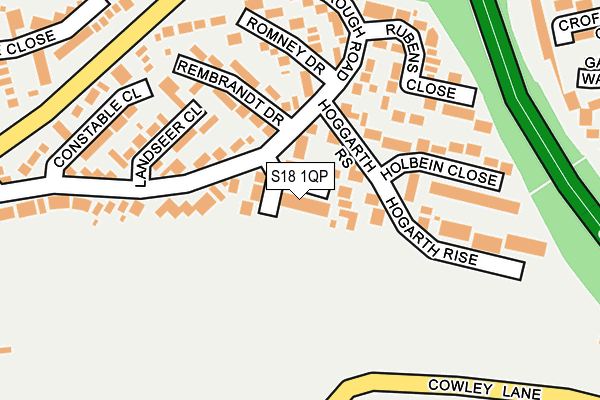 S18 1QP map - OS OpenMap – Local (Ordnance Survey)