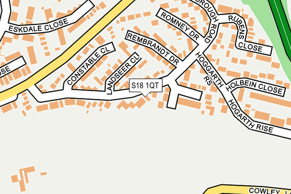 S18 1QT map - OS OpenMap – Local (Ordnance Survey)