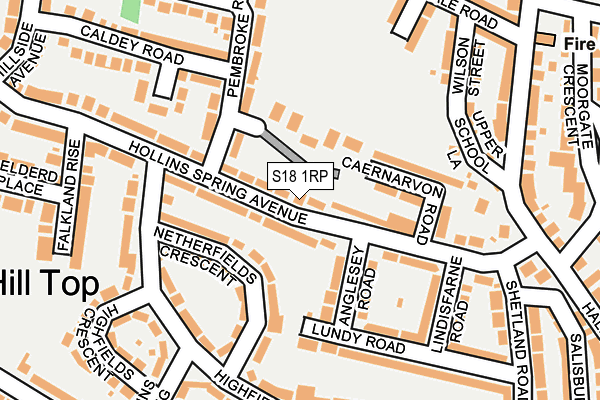 S18 1RP map - OS OpenMap – Local (Ordnance Survey)