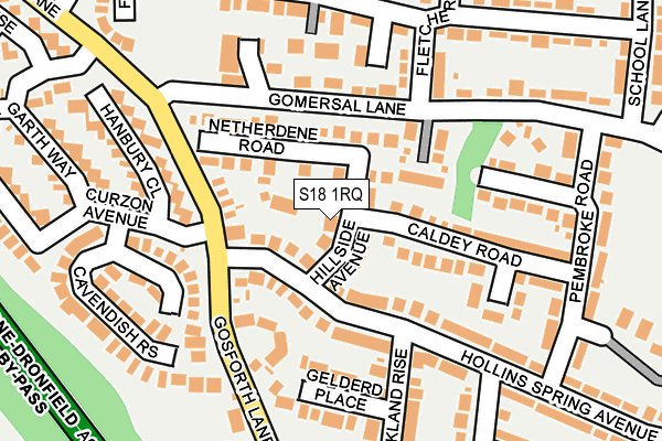 S18 1RQ map - OS OpenMap – Local (Ordnance Survey)