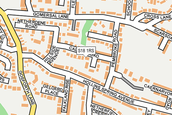 S18 1RS map - OS OpenMap – Local (Ordnance Survey)