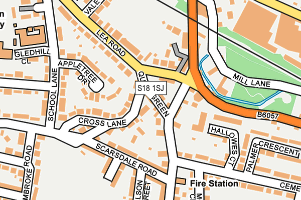 S18 1SJ map - OS OpenMap – Local (Ordnance Survey)