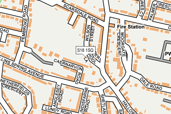 S18 1SQ map - OS OpenMap – Local (Ordnance Survey)