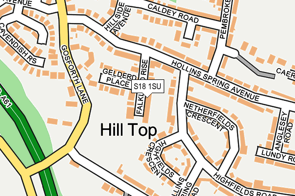 S18 1SU map - OS OpenMap – Local (Ordnance Survey)