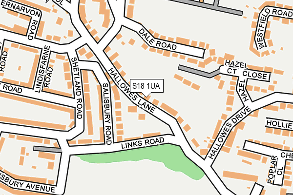 S18 1UA map - OS OpenMap – Local (Ordnance Survey)