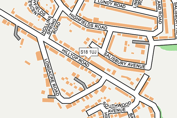 S18 1UJ map - OS OpenMap – Local (Ordnance Survey)