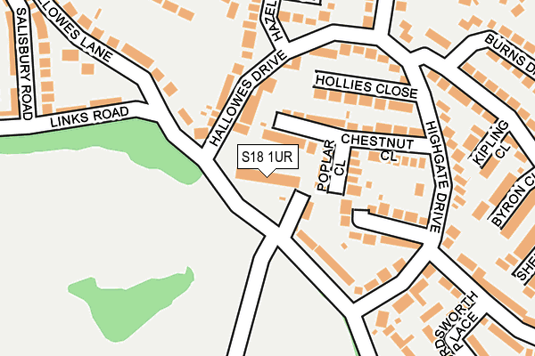 S18 1UR map - OS OpenMap – Local (Ordnance Survey)