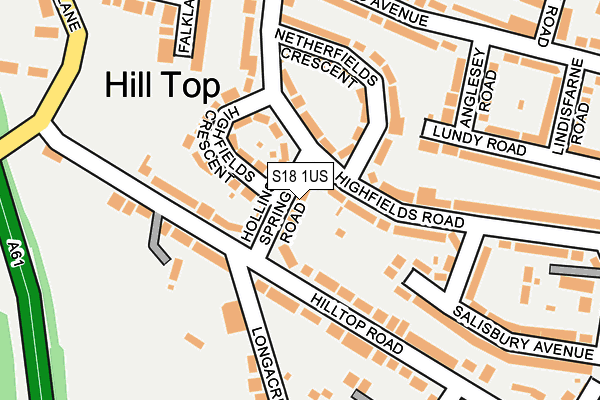 S18 1US map - OS OpenMap – Local (Ordnance Survey)