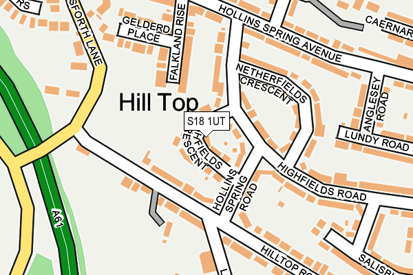 S18 1UT map - OS OpenMap – Local (Ordnance Survey)