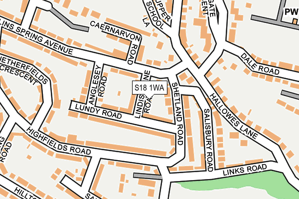 S18 1WA map - OS OpenMap – Local (Ordnance Survey)