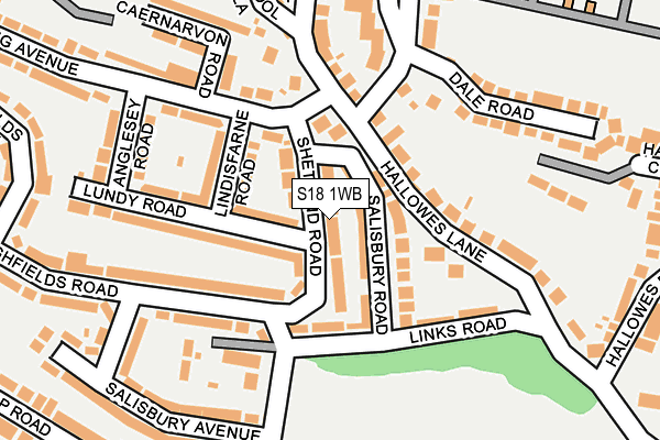 S18 1WB map - OS OpenMap – Local (Ordnance Survey)