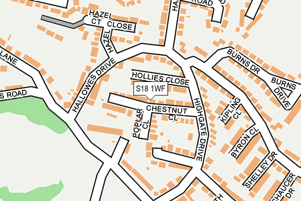 S18 1WF map - OS OpenMap – Local (Ordnance Survey)