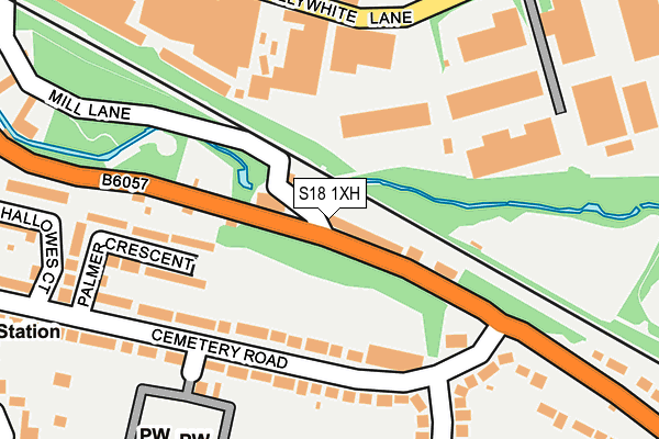 S18 1XH map - OS OpenMap – Local (Ordnance Survey)