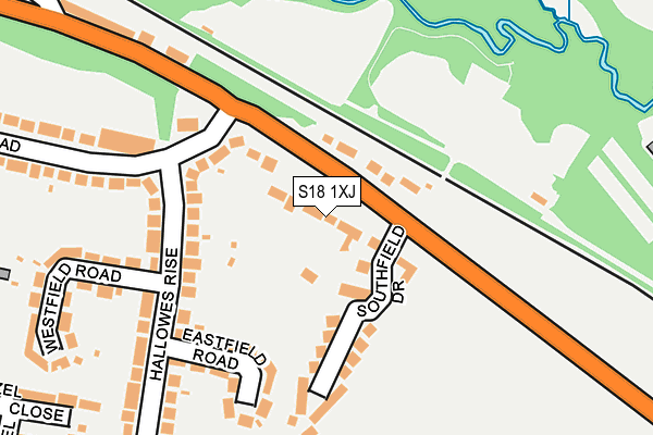 S18 1XJ map - OS OpenMap – Local (Ordnance Survey)