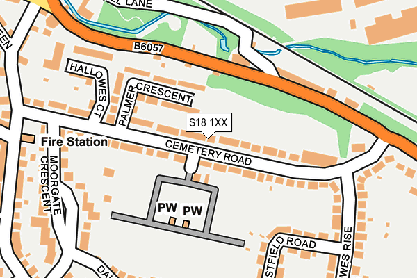 S18 1XX map - OS OpenMap – Local (Ordnance Survey)