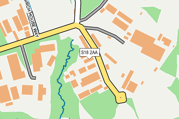 S18 2AA map - OS OpenMap – Local (Ordnance Survey)