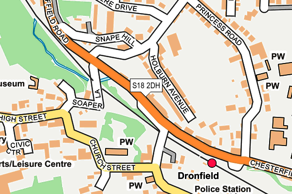 S18 2DH map - OS OpenMap – Local (Ordnance Survey)