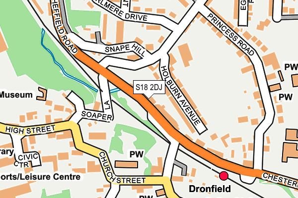 S18 2DJ map - OS OpenMap – Local (Ordnance Survey)